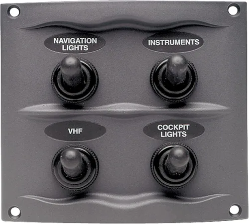 BEP Panel a prueba de salpicaduras 900-4WP - 4 vías gris, 2.9 pulgadas de profundidad x 4-1/4 pulgadas de ancho x 3-3/4 pulgadas de alto