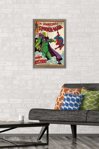 Miniatura 2 de Marvel Comics Spider-Man - Póster de pared Amazing Spider-Man #66, 22.4 pulgadas de largo x 14.7 pulgadas de ancho, versión enmarcada de madera