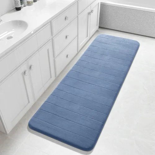 Miniatura 113 de Yimobra Tapete de baño de espuma viscoelástica, súper suave, absorbente, antideslizante, de secado rápido, lavable a máquina, tapete para bañera