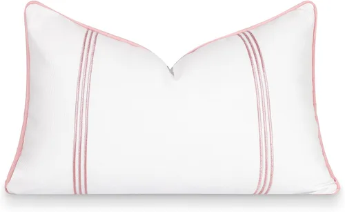 Miniatura 7 de Hofdeco Premium Coastal Patio - Funda de almohada lumbar para interiores y exteriores, 12 x 20 pulgadas, repelente al agua para patio trasero, sofá