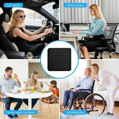Miniatura 7 de Cojín de asiento de gel refrescante, diseño de panal transpirable que absorbe los puntos de presión, para silla de oficina, asiento de automóvil