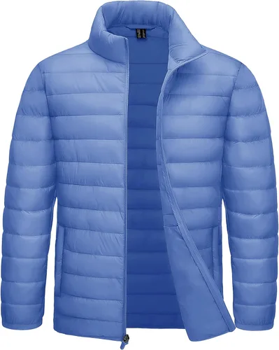 Miniatura 10 de TACVASEN Chaqueta Puffer Ligera para Hombre Chaquetas Acolchadas de Invierno Puffy Abrigadas Resistentes al Agua Resistentes al Viento Abrigos