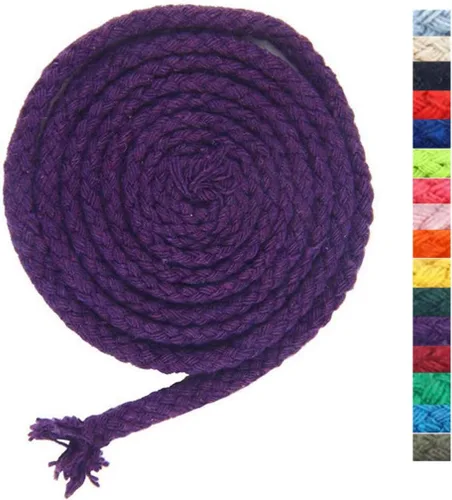 Miniatura 16 de 5 mm * 90 m Cuerda de macramé de algodón natural de 8 hebras para manualidades, hilo para tejer, para colgar en la pared y manualidades DIY (HPK)