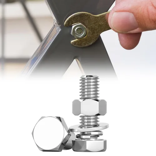 Miniatura 13 de Tornillos y tuercas de cabeza hexagonal, tornillos de 1/4-20 x 1-1/2 pulgadas, tornillos de tuerca, arandelas de bloqueo plano, perno de cabeza