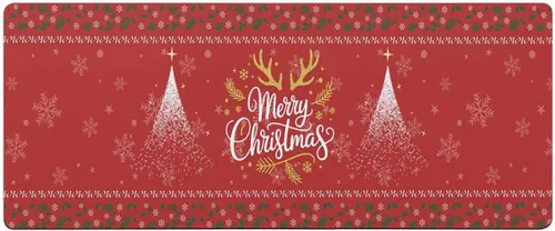 Miniatura 7 de Tapete de baño rojo de Navidad para bañera, antideslizante, secado rápido y absorbente, tierra de diatomeas, fregadero de cocina, lavable, tapete