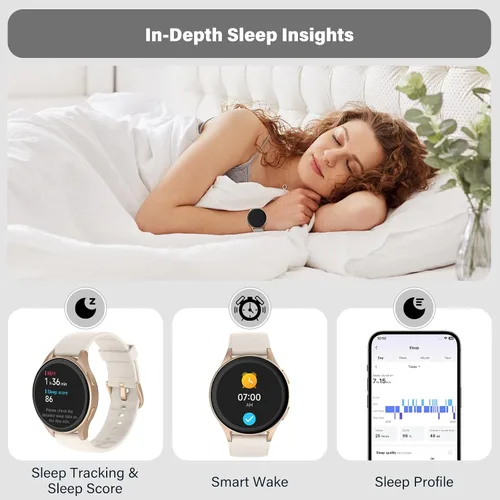 Miniatura 12 de Reloj inteligente, Alexa incorporado, GPS, VO2 Max, HRV, oxígeno en sangre, monitoreo del sueño, salud de la mujer, recordatorios personalizados
