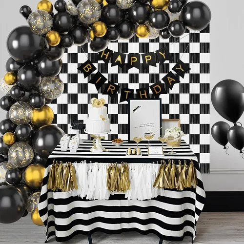Miniatura 4 de PintreeLand 2 piezas de cortinas de papel de aluminio con flecos de autos de carreras 3.28x6.56 pies, decoración de telones de fondo de fiesta a