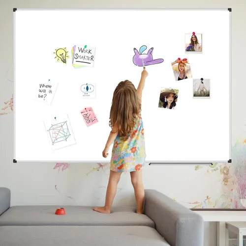 Miniatura 6 de XBoard Pizarra Blanca Magnética de Borrado en Seco de 24 x 18 Pulgadas, Pequeña Pizarra Blanca Colgante para Pared con Bandeja para Marcadores