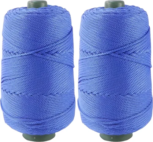 Miniatura 11 de Cordón de hilo artístico de 14.11 oz, hilo de poliéster color burdeos, para tejer macramé, bolsas de ganchillo, canasta de ganchillo, sombrero