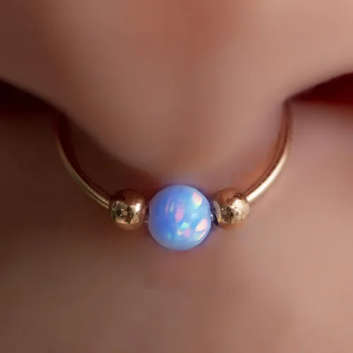 Miniatura 2 de Anillos de tabique rellenos de oro de 14 quilates ópalos