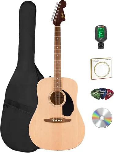 Miniatura 11 de Fender Guitarra acústica FA-125 Dreadnought - Paquete negro con estuche, afinador, correa, cuerdas, púas y DVD instructivo de Austin Bazaar
