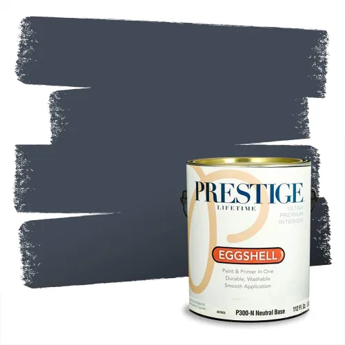 Miniatura 1512 de Pintura Exterior + imprimación PRESTIGE, todo-en-uno, 1 galón, acabado mate, color comparable al Valspar* Royal Gray* VS151-Gris real