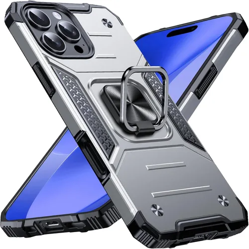 Miniatura 28 de Anqrp Funda resistente para iPhone 6/7/8/SE/SE2 con soporte de anillo mejorado y agarre, grado militar, a prueba de golpes, resistente y robusta