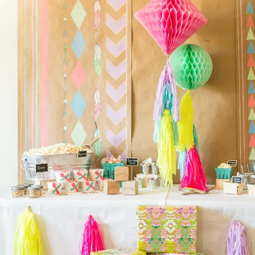 Miniatura 7 de Simetufy 60 hojas de papel de seda de color arcoíris para bolsas de regalo, 10 colores llamativos, envoltura de regalo de 20 x 20 pulgadas, a granel