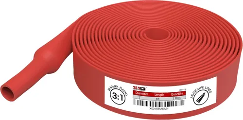 Miniatura 8 de Kit termorretráctil marino adhesivo de doble pared, 130 unidades, relación de encogimiento 3:1, negro y rojo