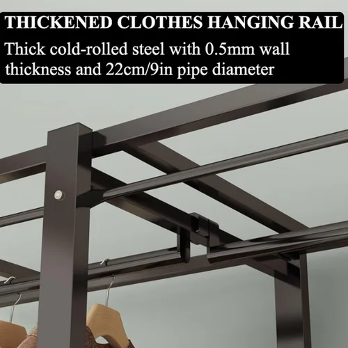 Miniatura 3 de large closets Large Closet Steel Clothes Closet Portable Wardrobe Closet Foldable Closet 170cm/192cm/220cm for Bedroom Wardrobe Closet Space-saving