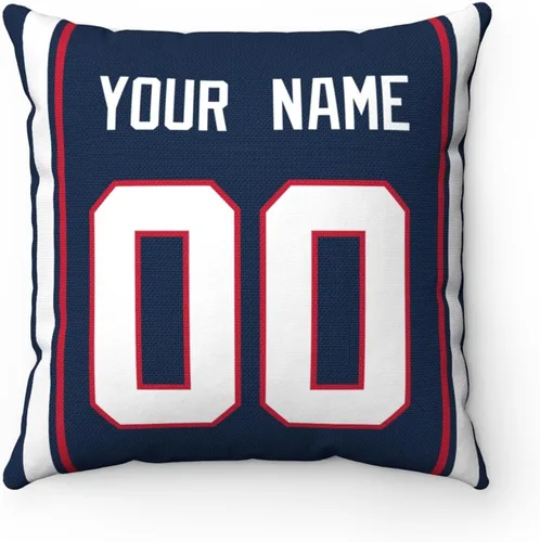 Miniatura 2 de ANTKING Almohada personalizada con cualquier nombre y número para regalo de hombres, mujeres y niños Para Nueva Inglaterra