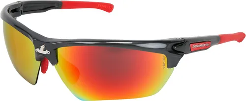 Miniatura 2 de MCR Safety Gafas DM1337B Dominator DM3 Lente de espejo negro con revestimiento UV, antivaho y resistente a los arañazos, 1 par