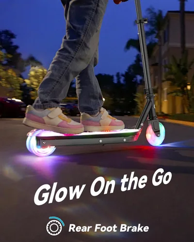 Miniatura 3 de Gyroor KS2 Kids Electric Scooter – 5 MPH Safe Speed, Foot Sensor Start, LED Lights, Adjustable Handlebar, 2 Hr Fast Charge, UL2272 Certified, Ages
