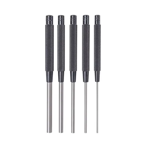 Starrett Juego de punzones de acero con agarre moleteado para un posicionamiento preciso y una sujeción segura, acero endurecido y templado, 8