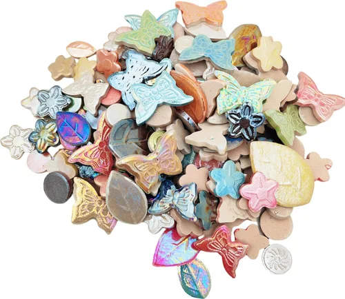 Miniatura 11 de 500g/1.1lb Azulejos de Mosaico de Cerámica Irregular de Colores Aleatorios, Azulejos de Mosaico Cerámicos Creativos para Hacer Manualidades DIY