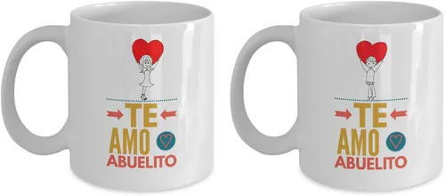 Regalo para abuelo | Taza de Cafe para abuelito | Perfecto regalo para tu tata, bisca abuelo y padrinos | Vaso con afirmaciones positivas,