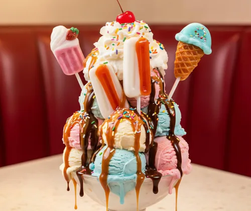 Miniatura 4 de Paletas de postre de caramelo de 24 unidades, batido, helado y paleta, crema de fresa, crema de naranja y lechones de crema de arándanos