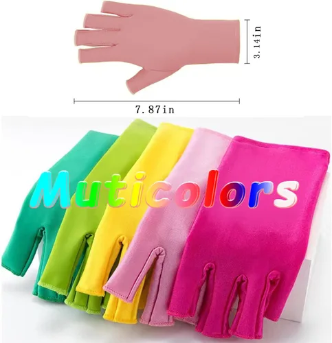 Miniatura 5 de COOSLIM Guantes anti UV para lámpara de uñas de gel, guantes de protección UPF50+ para manicuras, guantes de protección solar UV para mujeres