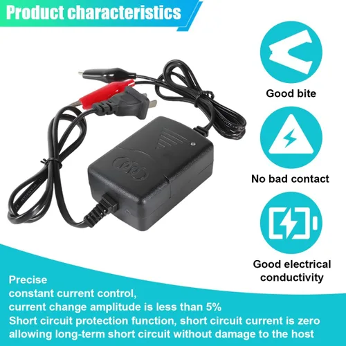 Miniatura 4 de ZIMISI Cargador de batería de plomo ácido sellado (SLA) de 12 V 1300 mA, mantenedor de cargador automático de goteo con protección contra
