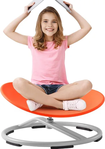 Miniatura 11 de ROBUD Silla giratoria sensorial para niños, silla giratoria para niños con autismo con diseño antideslizante, entrenamiento de coordinación