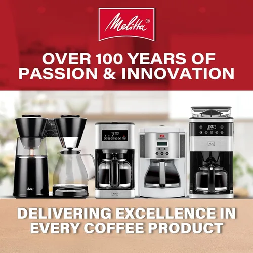 Miniatura 8 de Melitta Aroma Serie Cafeteras de Goteo Programables Parent (Aroma Tocco Plus Negro y Acero Inoxidable 12 Tazas) con Paquete de 5 Filtros de Café