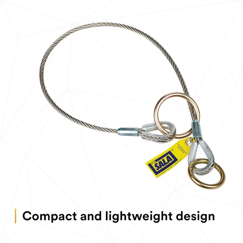Miniatura 4 de 3M DBI-SALA 5900552 - Adaptador de amarre de cable, 10 pies, pasante, plateado