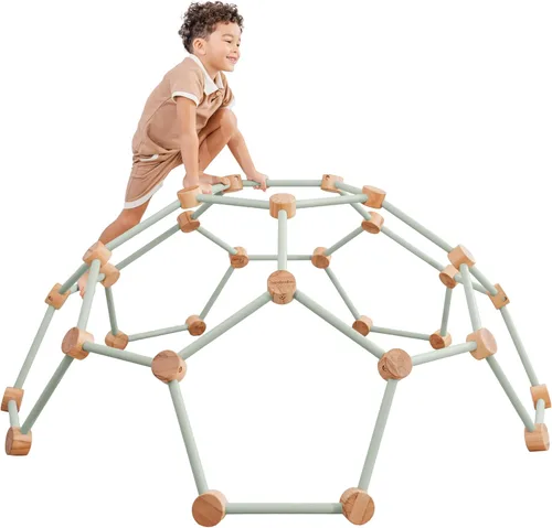Miniatura 8 de Comfy Cubs Gimnasio de Juego de Madera para Niños Pequeños de 3 a 6 Años - Escalador Montessori para Niños - Juguete de Escalada Seguro que Soporta