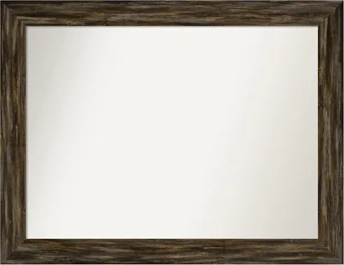 Miniatura 28 de Amanti Art Espejo de baño marrón para sobre el fregadero, 25 x 25 pulgadas, hecho a medida, espejo de tocador cuadrado marrón medio, marco de madera