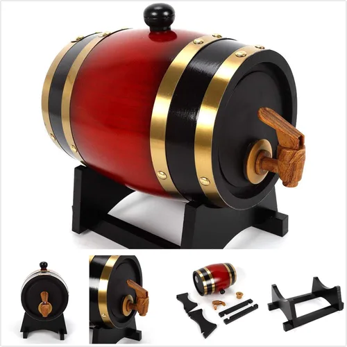 Miniatura 2 de Barril de whisky de 1,5 L, dispensador de barril de vino para el hogar, barriles de envejecimiento de roble para vino, licores, cerveza y licor