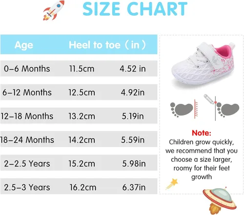 Miniatura 7 de FEETCITY Zapatillas de bebé para niños y niñas, zapatos de primera caminata, zapatos de cuna para recién nacidos, zapatos de meter