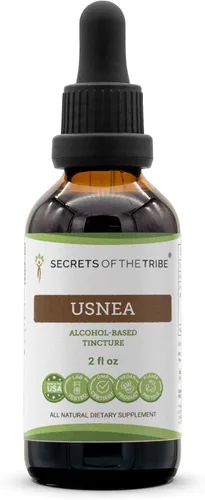 Secrets of the Tribe Usnea Tintura Extracto de alcohol, Usnea (Usnea spp.) Liquen seco 2 oz
