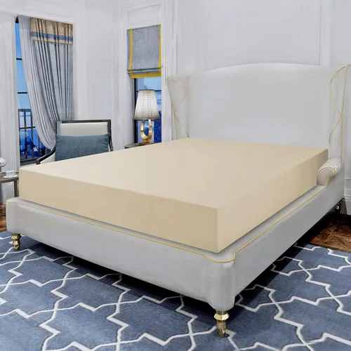 Miniatura 12 de Elegant Comfort Lujosa sábana bajera de 1500 hilos de calidad egipcia resistente a las arrugas, 1 pieza, elástico en todo el contorno, bolsillo