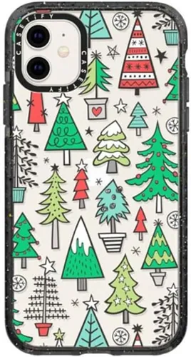 Miniatura 103 de CASETiFY Impact - Funda para iPhone 11 - Flower Power Retro - Negro Transparente