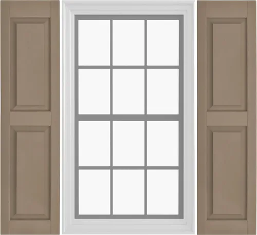 Miniatura 16 de Persianas de vinilo de panel elevado Pontiac Trail (1 par) 14.5"x31" - Cielo de noche azul marino Persianas de ventana para exteriores Incluye