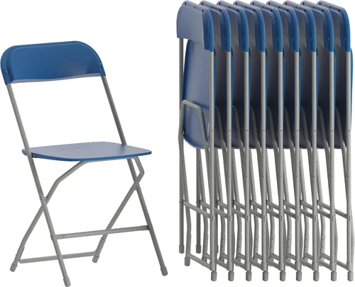 Miniatura 55 de Flash Furniture Hercules Series Silla plegable de plástico, color rojo, paquete de 6, capacidad de peso de 650 libras, cómoda silla para eventos