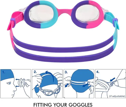 Miniatura 4 de Zoggs Gafas de natación Little Bondi para niños, gafas de natación con protección UV antivaho Correa de silicona suave y ajuste fácil de deslizar