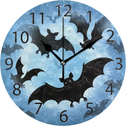 Miniatura 33 de ALAZA Reloj de pared con diseño de pájaro en la rama 3D que no hace tictac, para dormitorio, cocina, sala de estar, escuela, oficina, dorado
