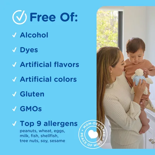 Miniatura 6 de Mommy's Bliss Gotas de saúco orgánico para bebé, apoyo inmunológico con vitaminas, prebióticos, zinc y equinácea orgánica, para niños mayores de 4