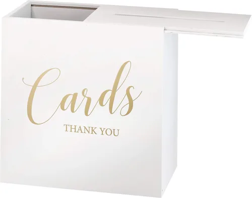 Miniatura 3 de Lillian Rose Caja de tarjeta de boda de madera blanca