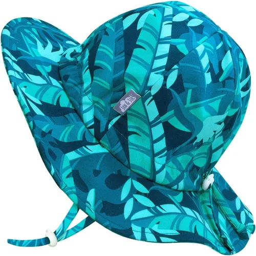 Miniatura 46 de JAN & JUL Sombrero de sol de algodón UPF 50+ con ala ancha para niñas pequeñas