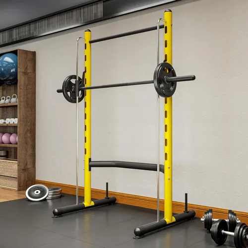 Miniatura 9 de Soozier Squat Rack with Pull-Up Bar, Adjustable Power Rack with Barbell Bar, Multi-Functional Steel Bench Press Rack for Home Gym Strength Training