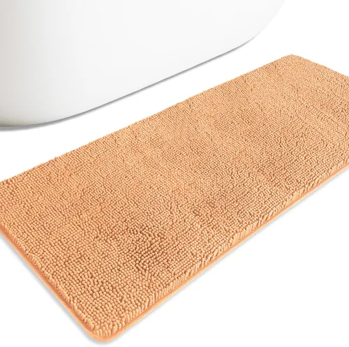 Miniatura 375 de Alfombra de baño pequeña de 12 x 18 pulgadas, lavable y absorbente, antideslizante, alfombra de baño de felpilla gruesa y suave para baño, ducha