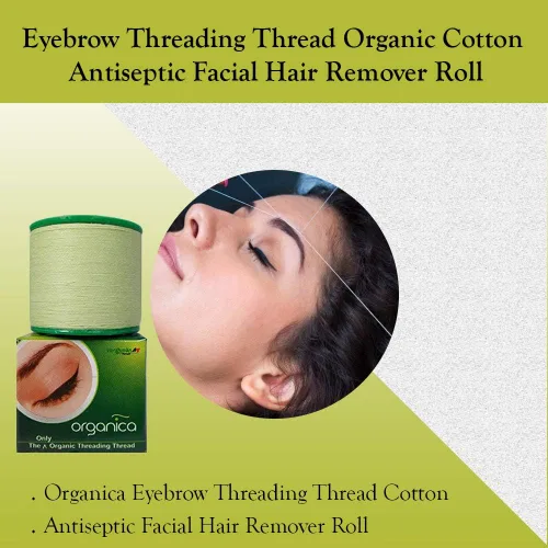 Miniatura 2 de ORGANICA Hilo para depilación de cara y cejas orgánico x 1 carrete de hilo para cejas maquillaje facial dermaplaning herramienta de depilación