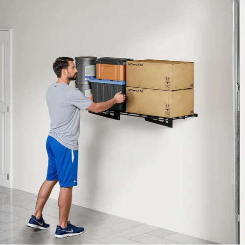 Miniatura 2 de FLEXIMOUNTS Estantería de garaje de 1 x 3 pies para montaje en pared, paquete de 1 estantería de pared de alta resistencia, soporta hasta 150
